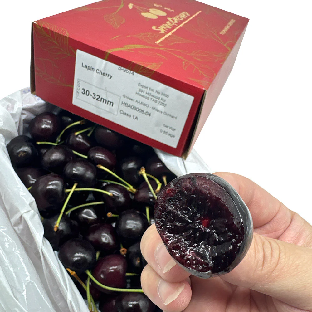 Tasmanian Lapin Cherries Gift Box - 30-32mm, 850g - Image 3