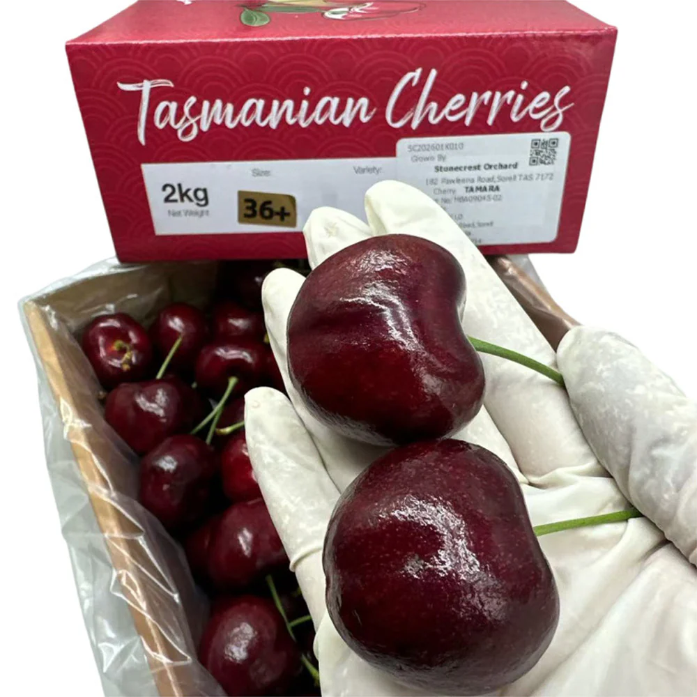 Tasmanian Tamara Cherries 36mm+ Gift Box 2kg
