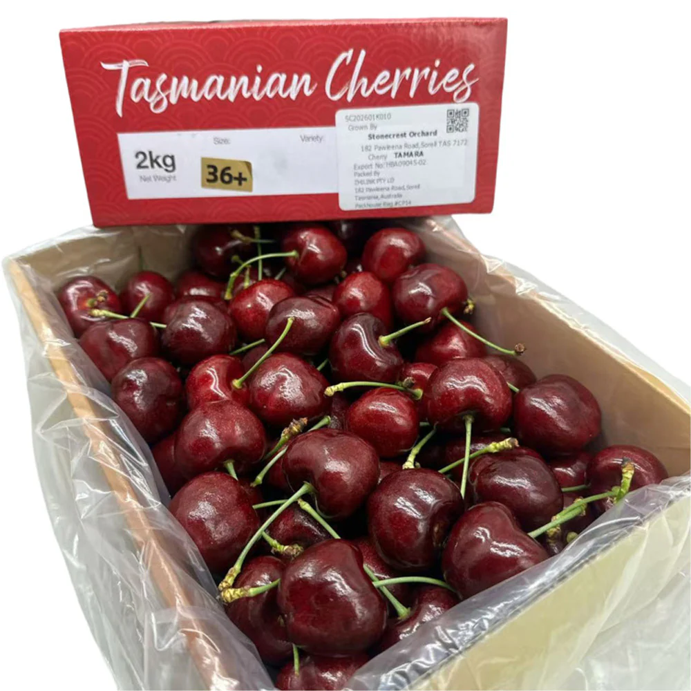 Tasmanian Tamara Cherries 36mm+ Gift Box 2kg - Image 3