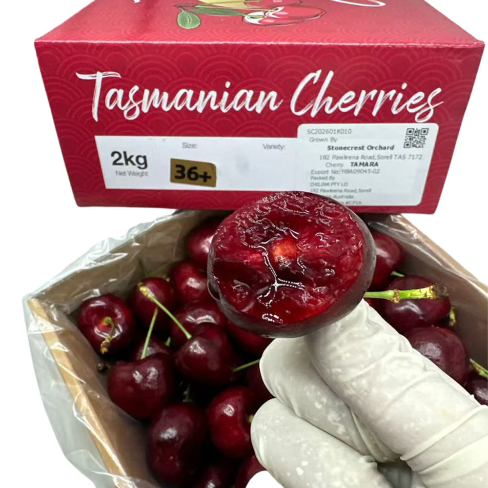 Tasmanian Tamara Cherries 36mm+ Gift Box 2kg - Image 4