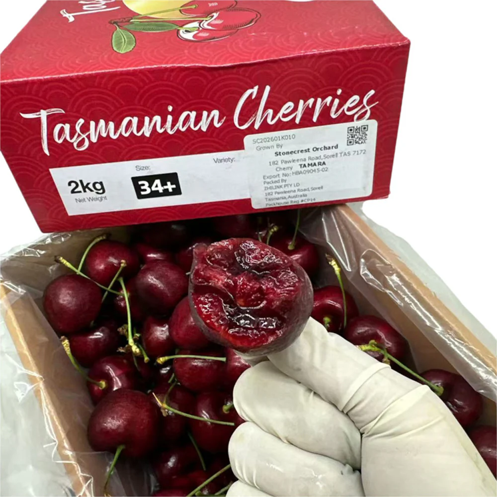 Tasmanian Tamara Cherries Gift Box 2kg (Size 34mm+) - Image 4