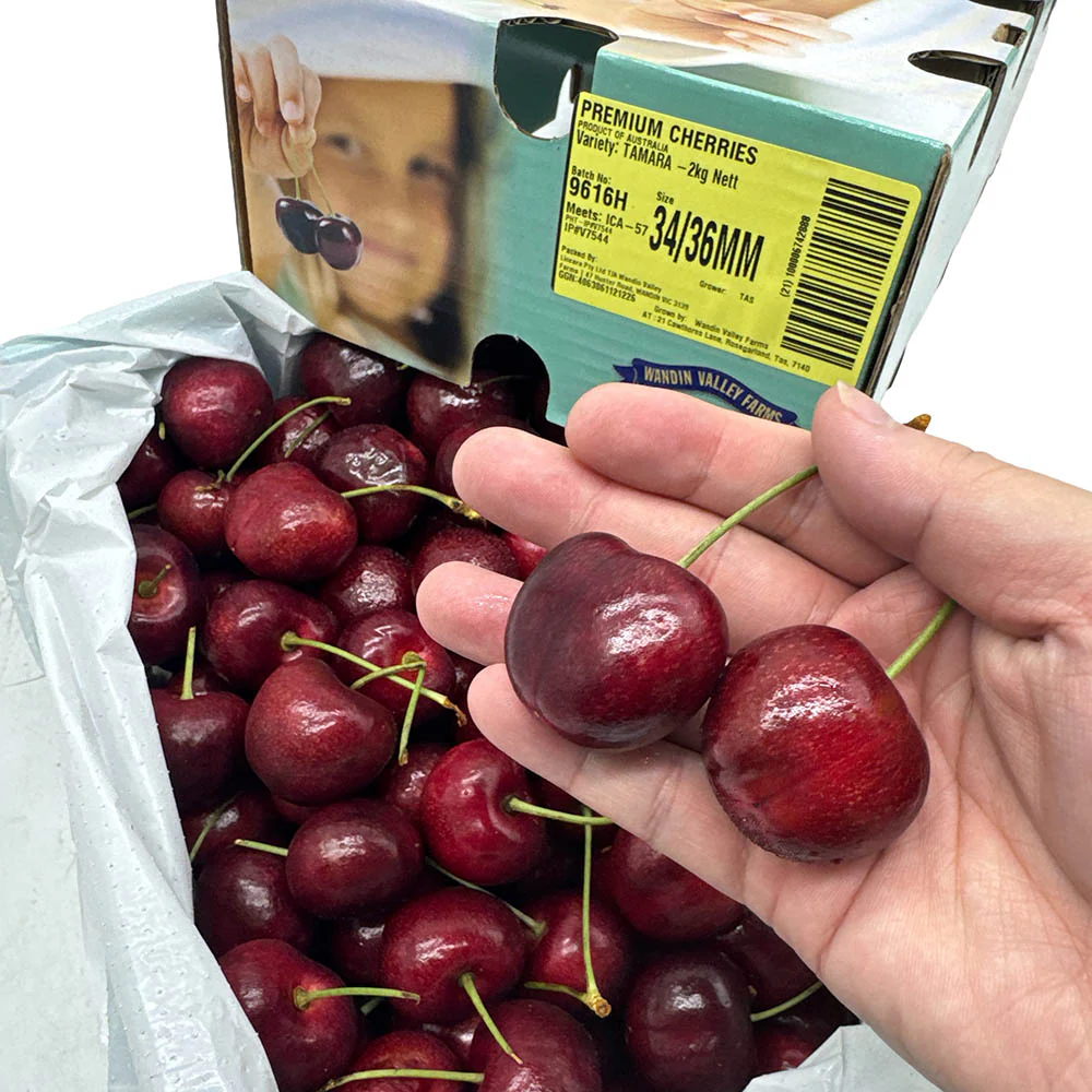 Tasmanian WVF Tamara Cherries 34-36mm Gift Box 2kg