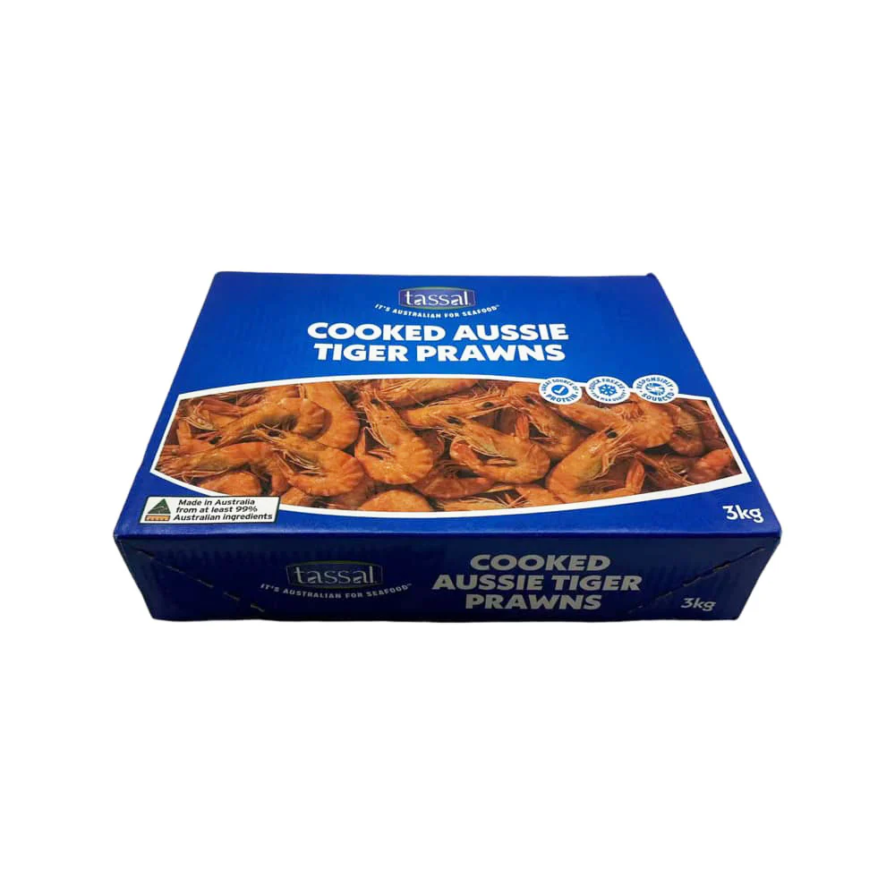 Tassal Cooked Australian Tiger Prawns (Frozen), XL 10/15 - 3kg Box - Image 4