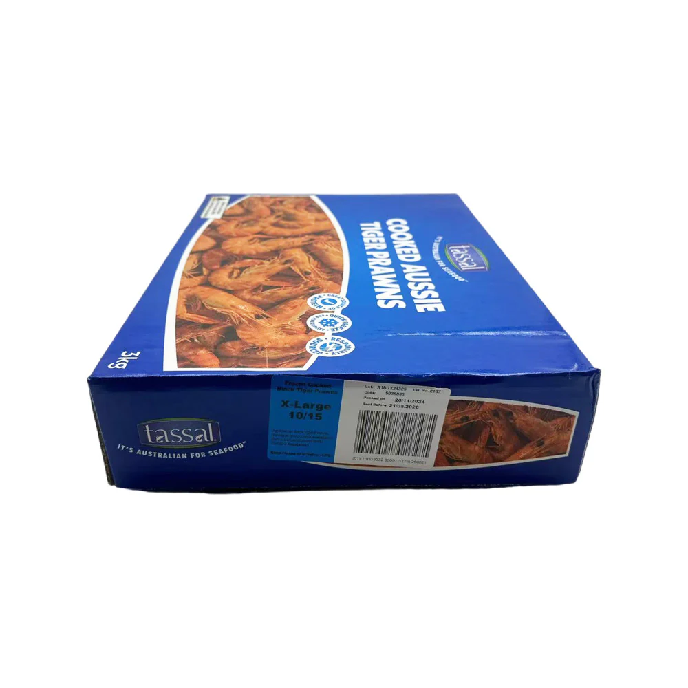 Tassal Cooked Australian Tiger Prawns (Frozen), XL 10/15 - 3kg Box - Image 5