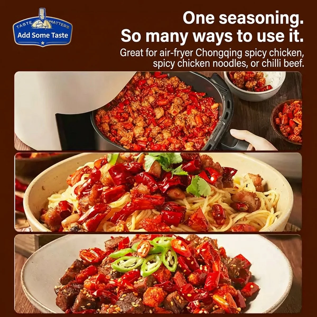 Taste Matters Chongqing Spicy Chicken Seasoning 140g - Laziji Stir-Fry Spice Mix with Sichuan Pepper - Image 3