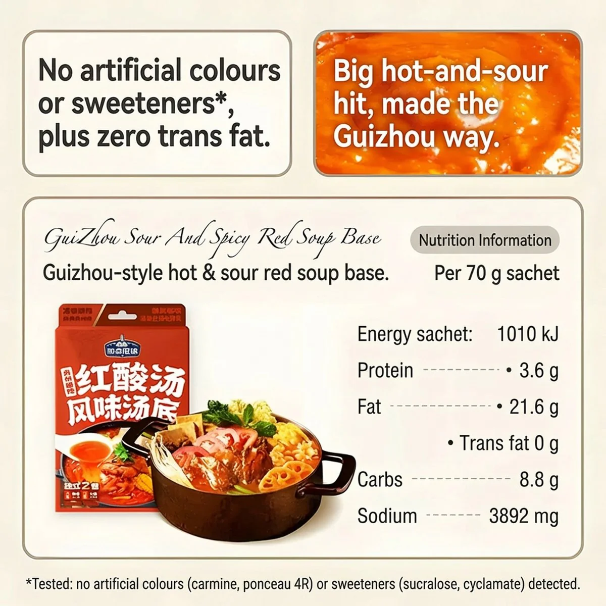 Taste Matters Guizhou Sour and Spicy Red Soup Base - 140g - Image 5
