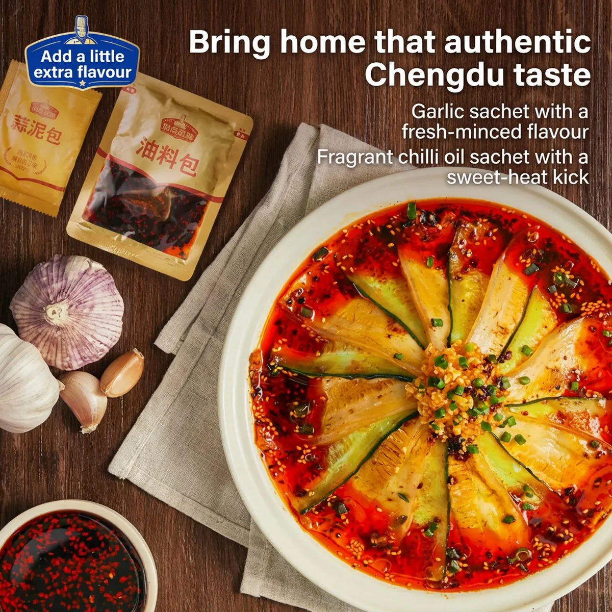 Taste Matters Sichuan Garlic Pork Slices Seasoning 130g - Suan Ni Bai Rou Sauce Kit
