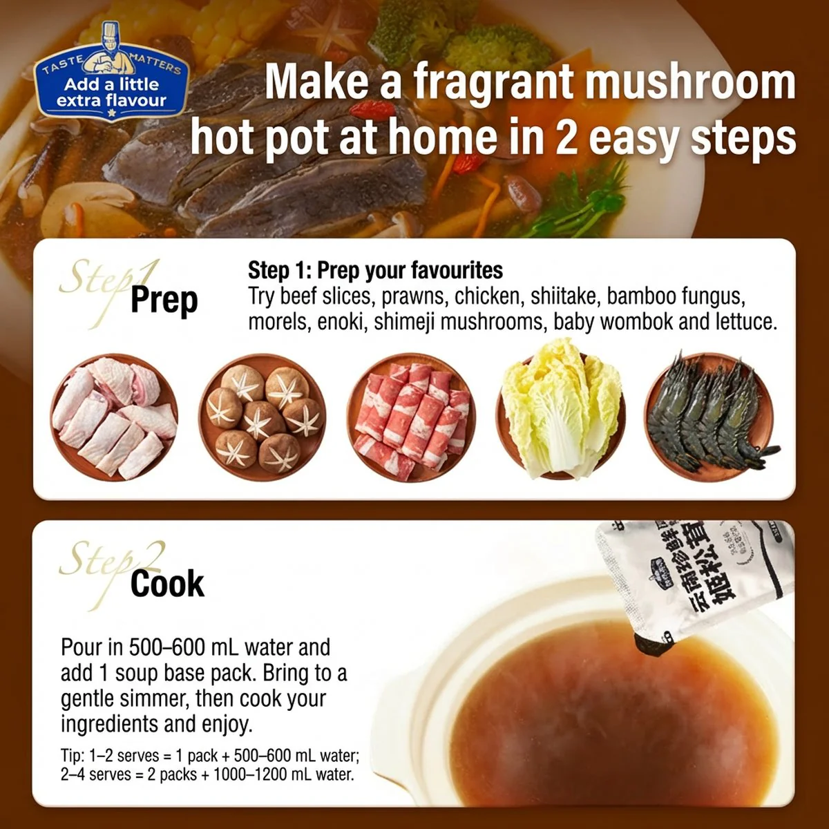 Taste Matters Yunnan Mushroom Hot Pot Base - 120g - Image 5