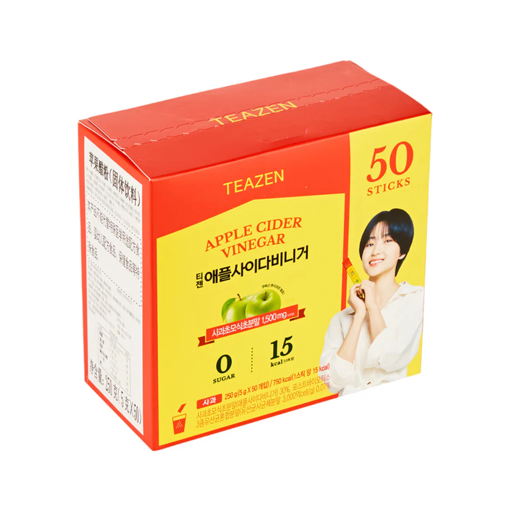TEAZEN Apple Cider Vinegar Powder Drink – 50 Sticks (250g) – Limited Import - Image 2