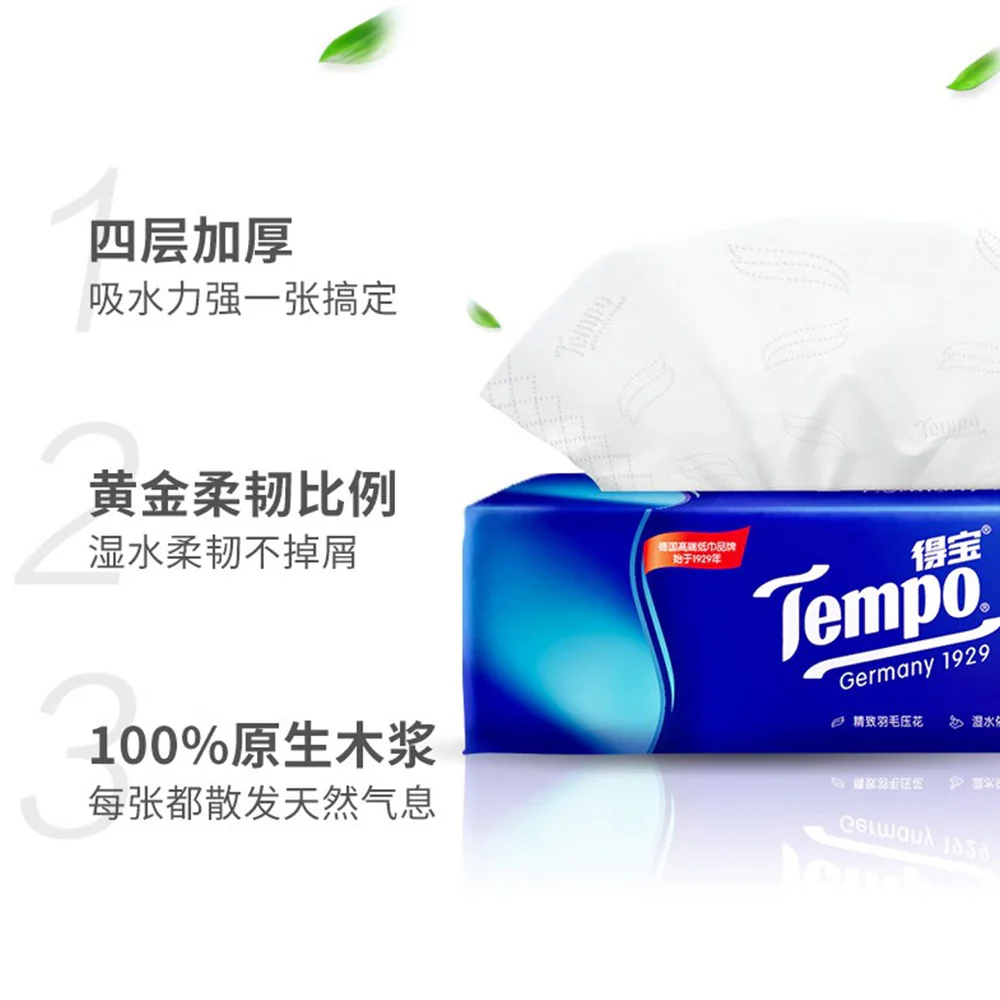 Tempo Neutral Unscented Facial Tissues – 90 Sheets × 4 Packs × 3 Bags (Total 12 Soft Packs) - Image 5