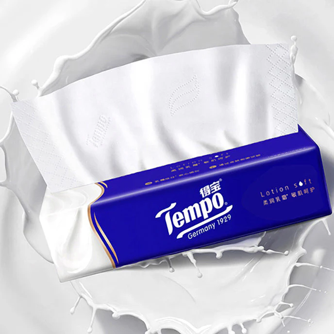 Tempo Pull-Out Creamy Soft Facial Tissues, 70 Sheets per Pack, 4 Packs Included - Image 4