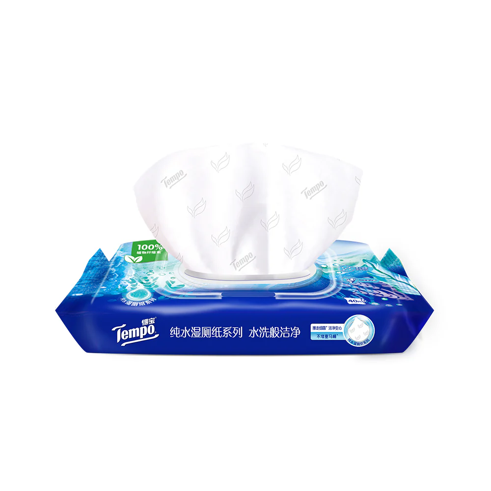 Tempo Pure Water Wet Toilet Paper, 40 Sheets - Image 2