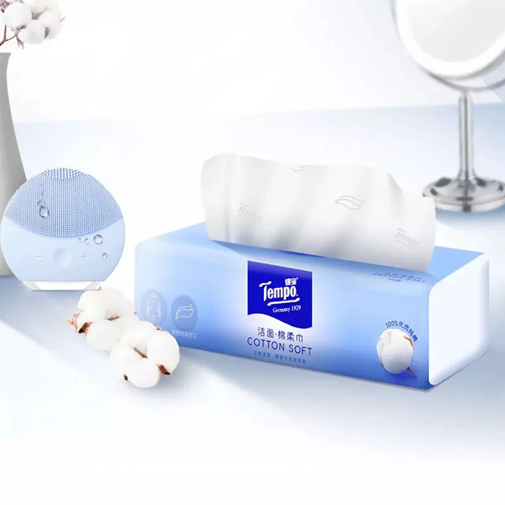 Tempo Soft Cotton Towels, 90 Sheets per Pack, 3 Packs Included - Image 2