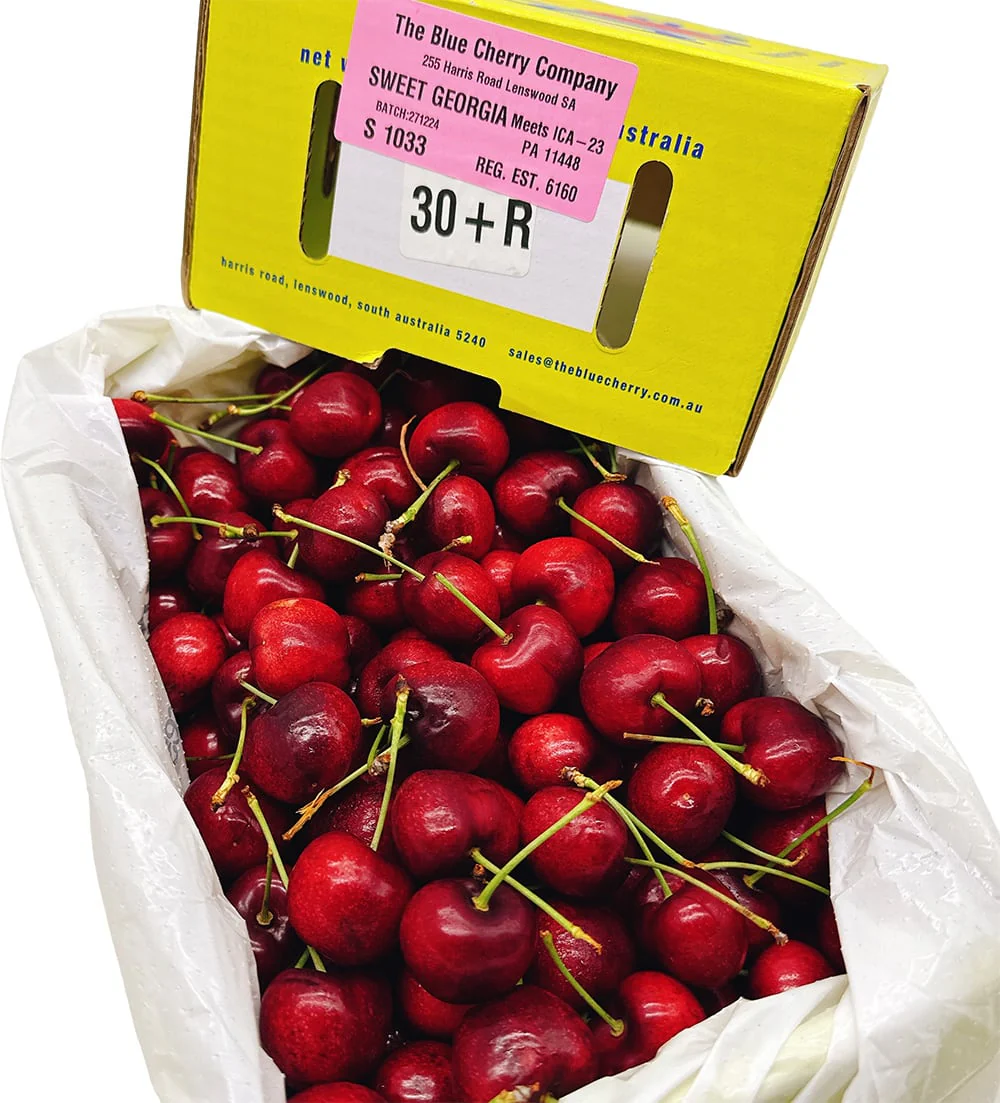 The Blue Sweet Georgia Cherries 30mm+ Gift Box 2kg - Image 4