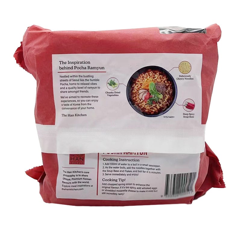 The Han Kitchen Pocha Korean Ramyun - 118g x 4 Packs - Image 3