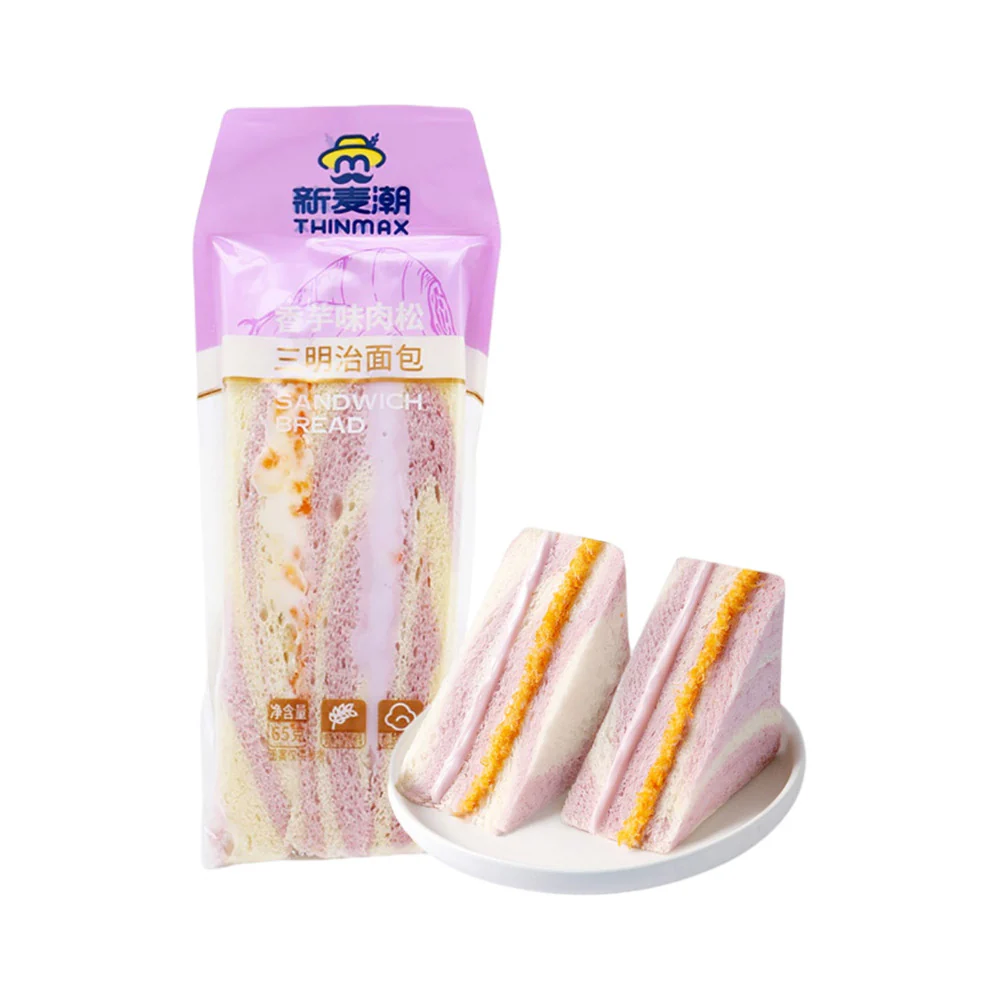 Thinmax Taro Flavored Pork Floss Sandwich Bread - 65g