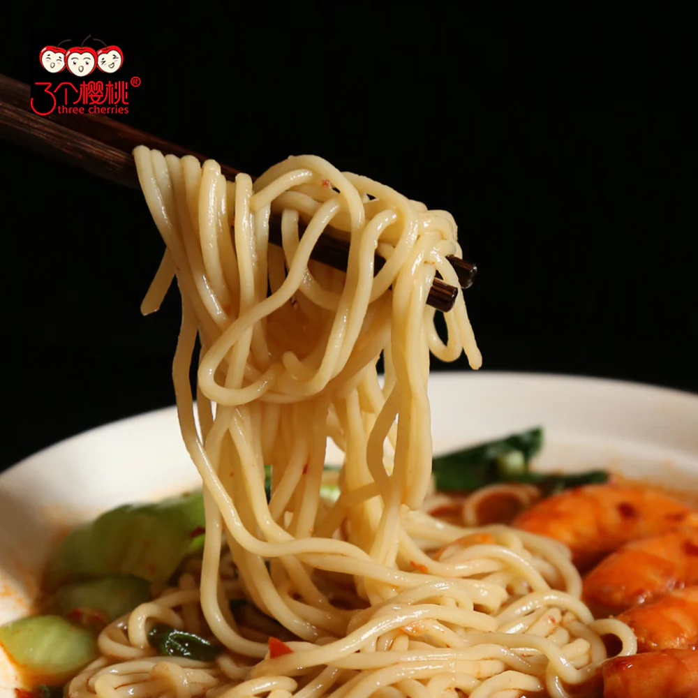 Three Cherries Jinxu Fresh Wheat Ramen Noodles – 400g (4 Servings) - Image 2
