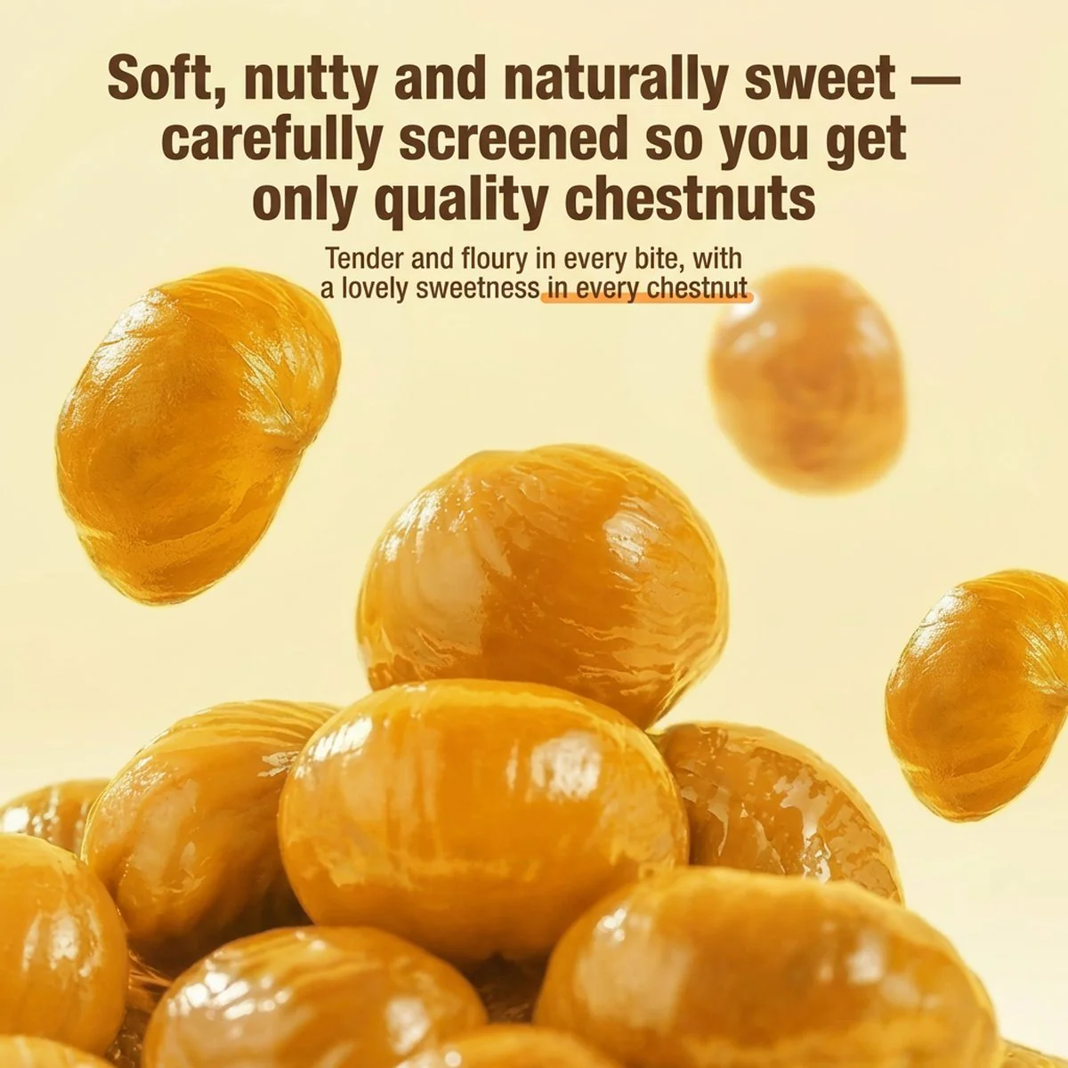 Three Squirrels Organic Peeled Chestnut Kernels 130g – Ready-to-Eat Roasted Chestnuts - Image 3