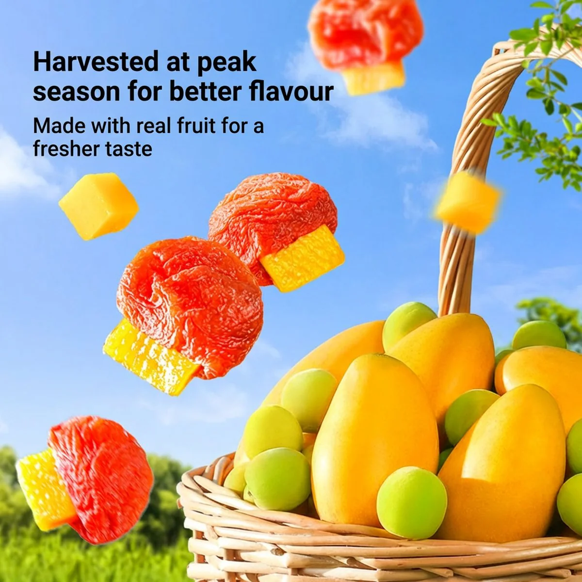 Three Squirrels Plum & Mango Dried Fruit Snack 100g - Sweet & Tangy Candied Plum with Mango Pieces - Image 2