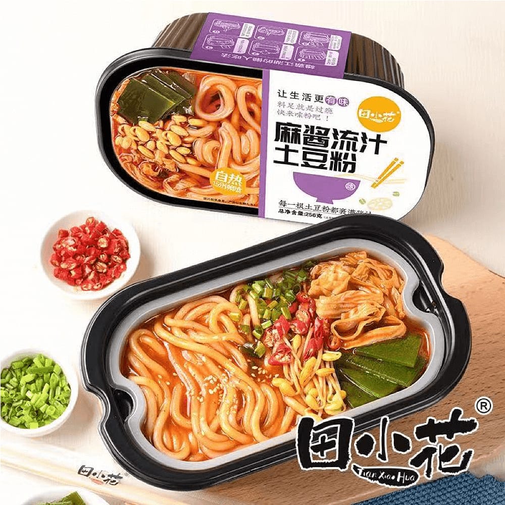 Tian Xiao Hua Self-Heating Potato Noodles with Sesame Sauce - 258g - Image 3