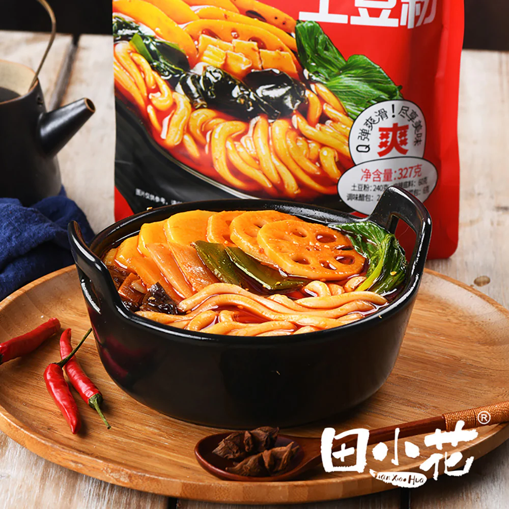 Tian Xiao Hua Spicy Hotpot Potato Noodles - 327g - Image 2