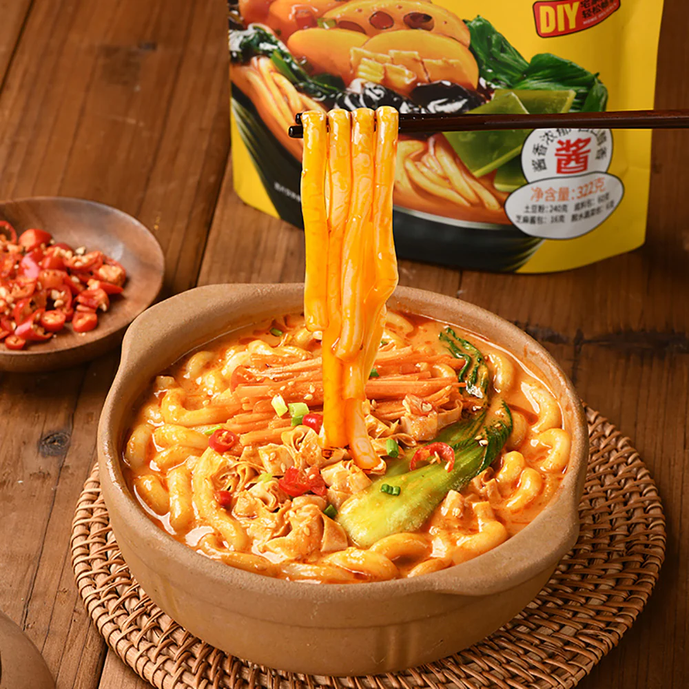 Tian Xiaohua Clay Pot Potato Noodles with Sesame Sauce Flavor - 322g - Image 2