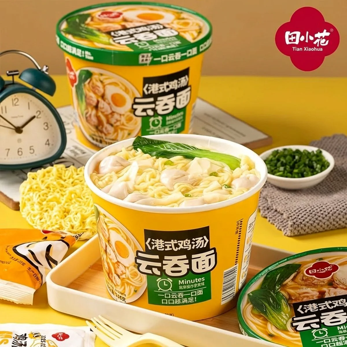 Tian Xiaohua Wonton Noodle Bowl – Hong Kong-Style Chicken Broth 116g - Instant Cup Noodles - Image 2