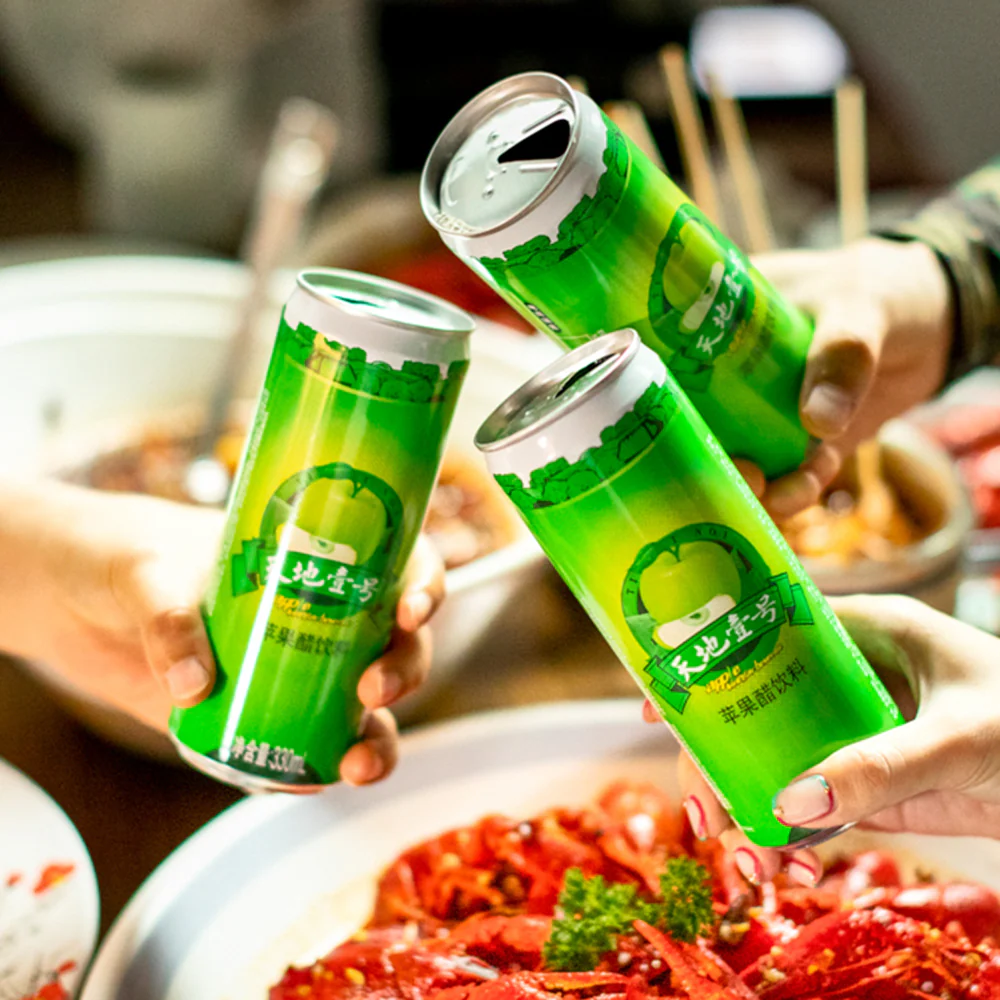 Tiandi No.1 Apple Vinegar Drink - 330ml x 15 Cans - Image 2