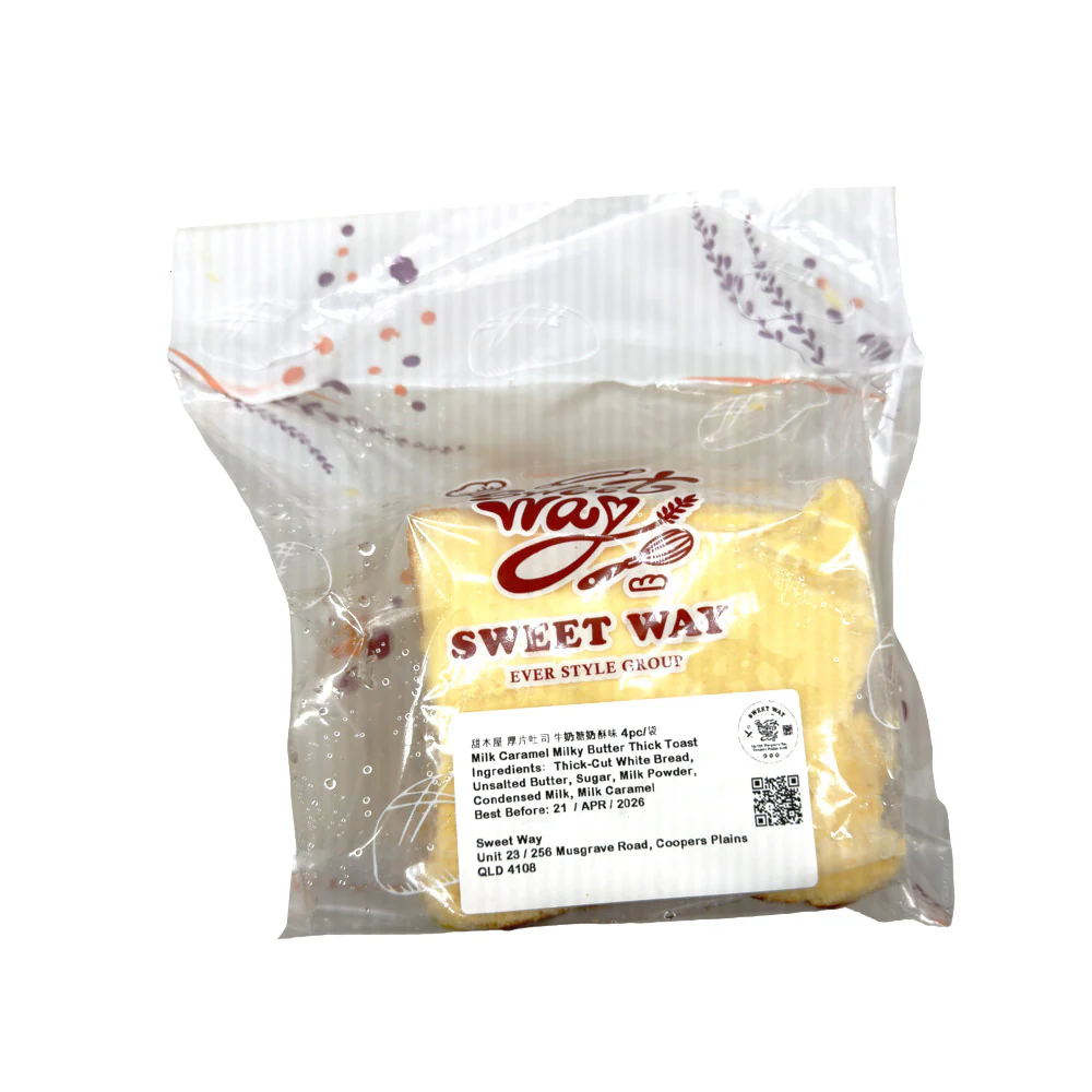 Tianmuwu Frozen Thick-Cut Toast – Milk Toffee Cream Flavor, 4 Pieces - Image 2