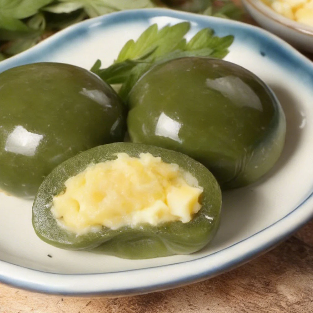 Tiantong Frozen Musang King Durian Green Glutinous Rice Dumplings (Qingtuan) - 6 Pieces