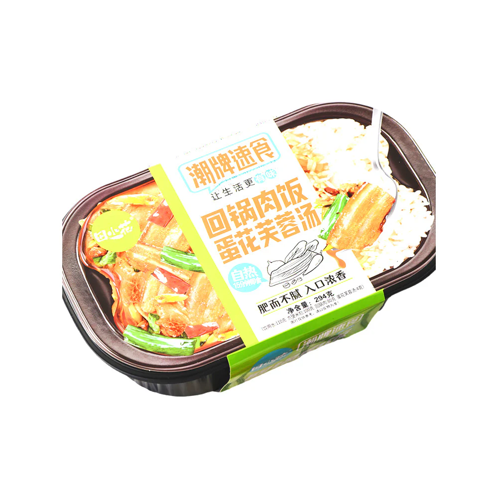 TianXiaoHua Instant Rice with Twice-Cooked Pork & Egg Flower Soup - 294g - Image 2