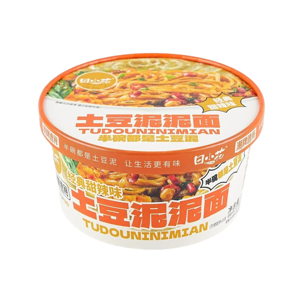 Tianxiaohua Mashed Potato Noodles – Classic Sweet & Spicy 118g - Instant Cup Noodles with Mashed Potato Topping