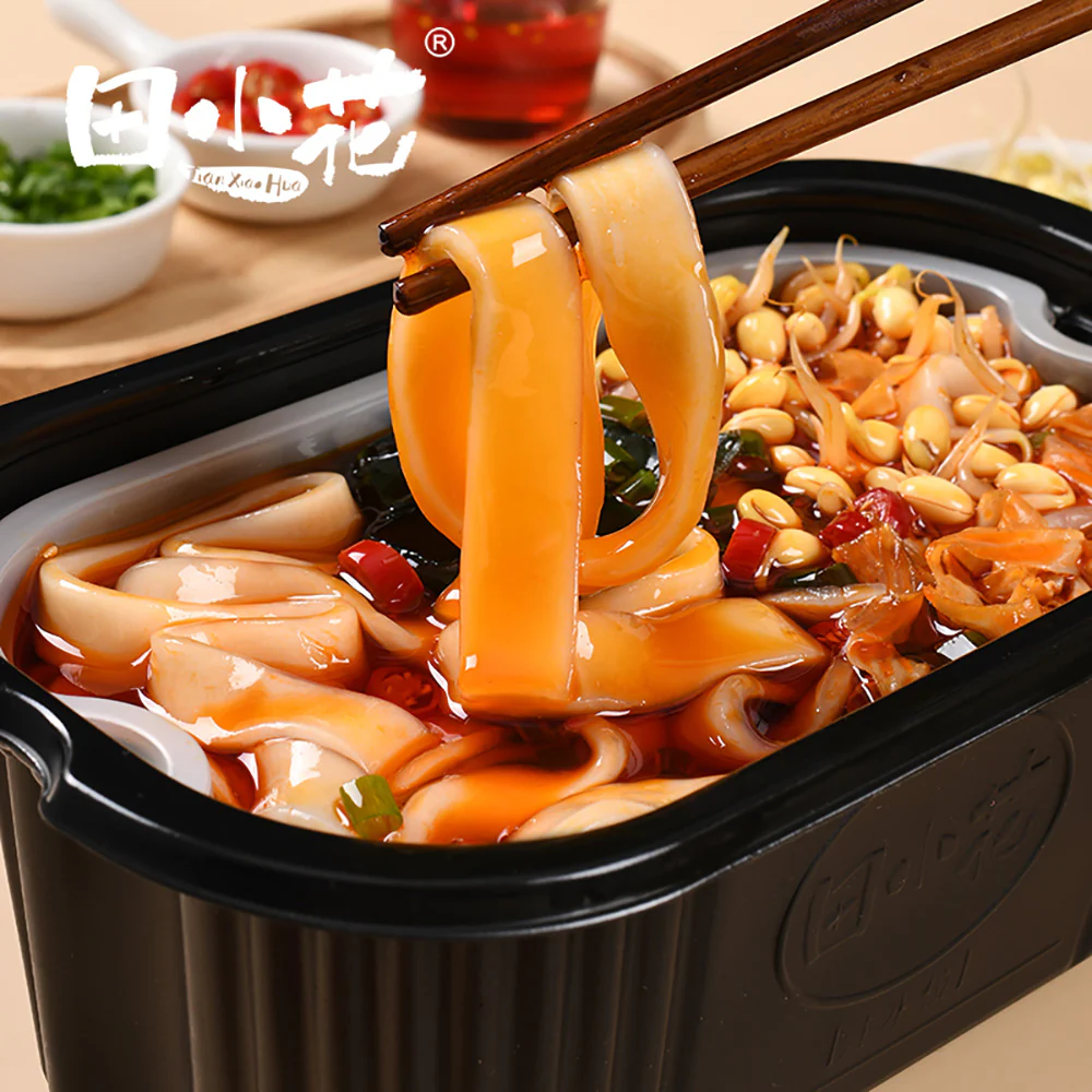 TianXiaoHua Self-Heating Spicy Wide Noodles - 283g - Image 2