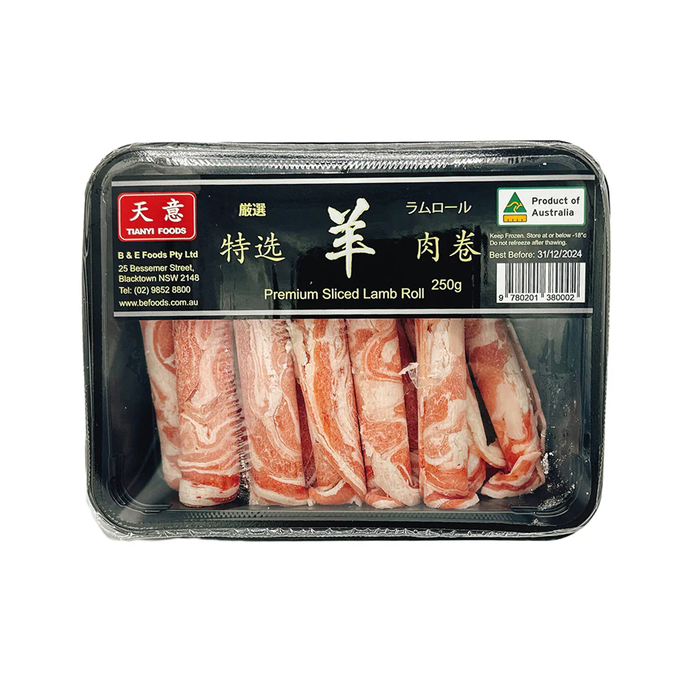 TianYi Premium Sliced Lamb Roll - 250g