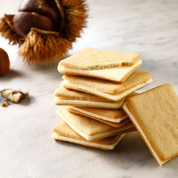 Tokyo Milk Cheese Factory Chestnut Sandwich Cookies - 10 Pieces, 230g - Image 2