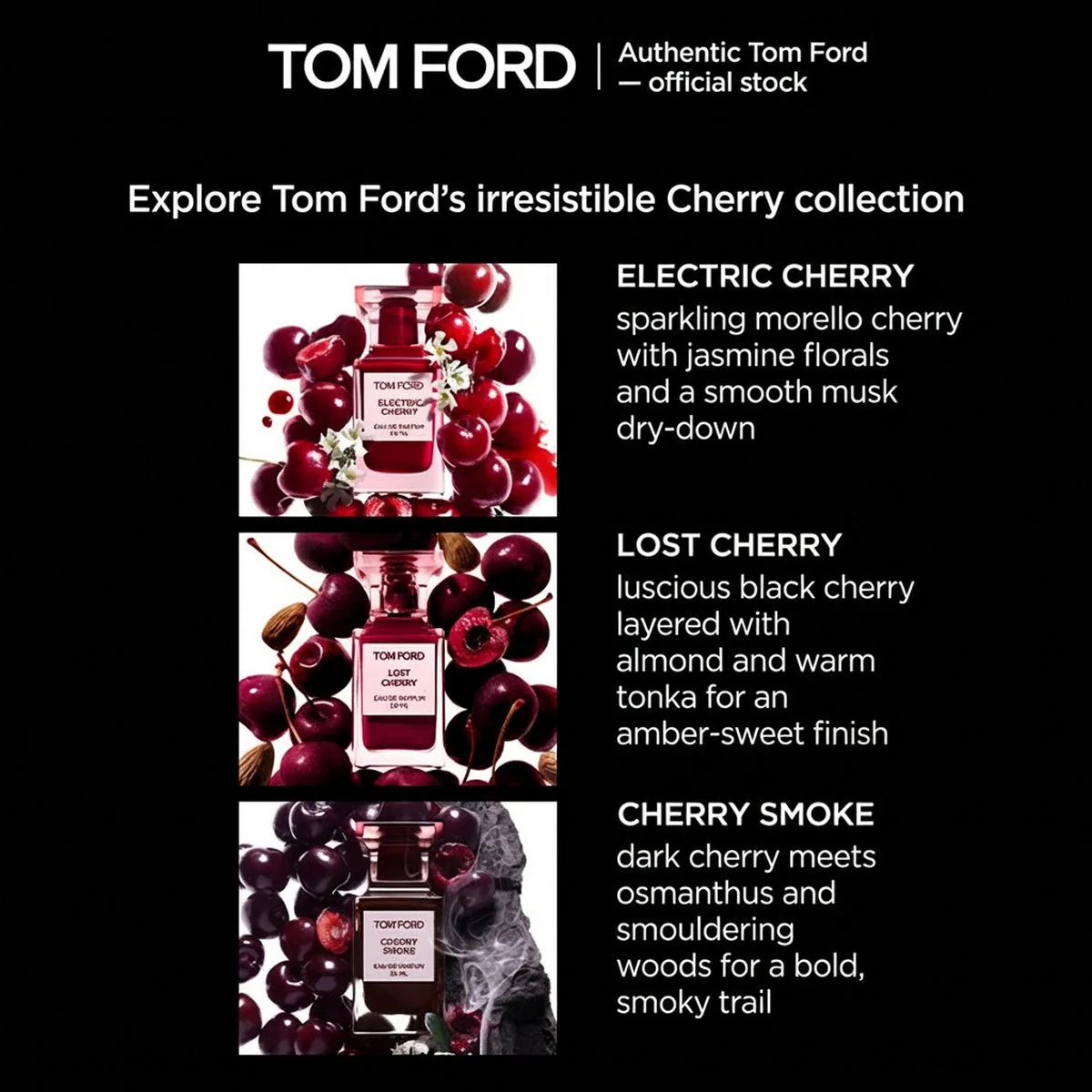 Tom Ford Electric Cherry Eau de Parfum 50ml - Cherry Fruity Floral Fragrance - Image 3