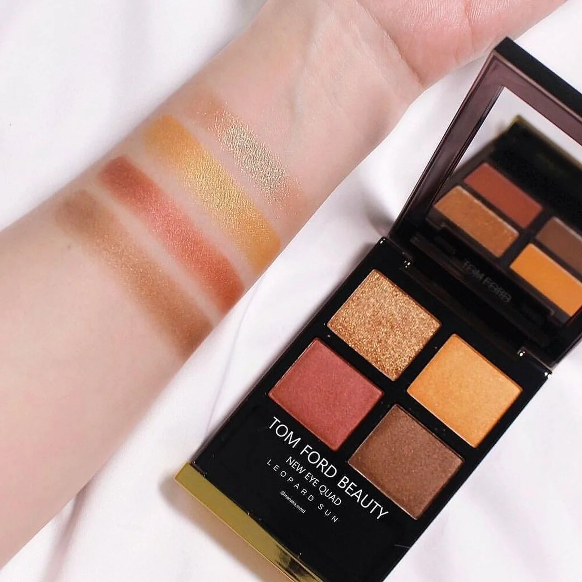 Tom Ford Eye Color Quad #26 Leopard Sun – Warm Gold & Bronze 4‑Shade Palette - Image 2