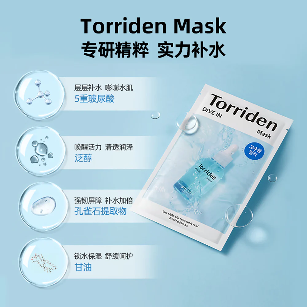 Torriden Hyaluronic Acid Face Mask - 10 Sheets - Image 4