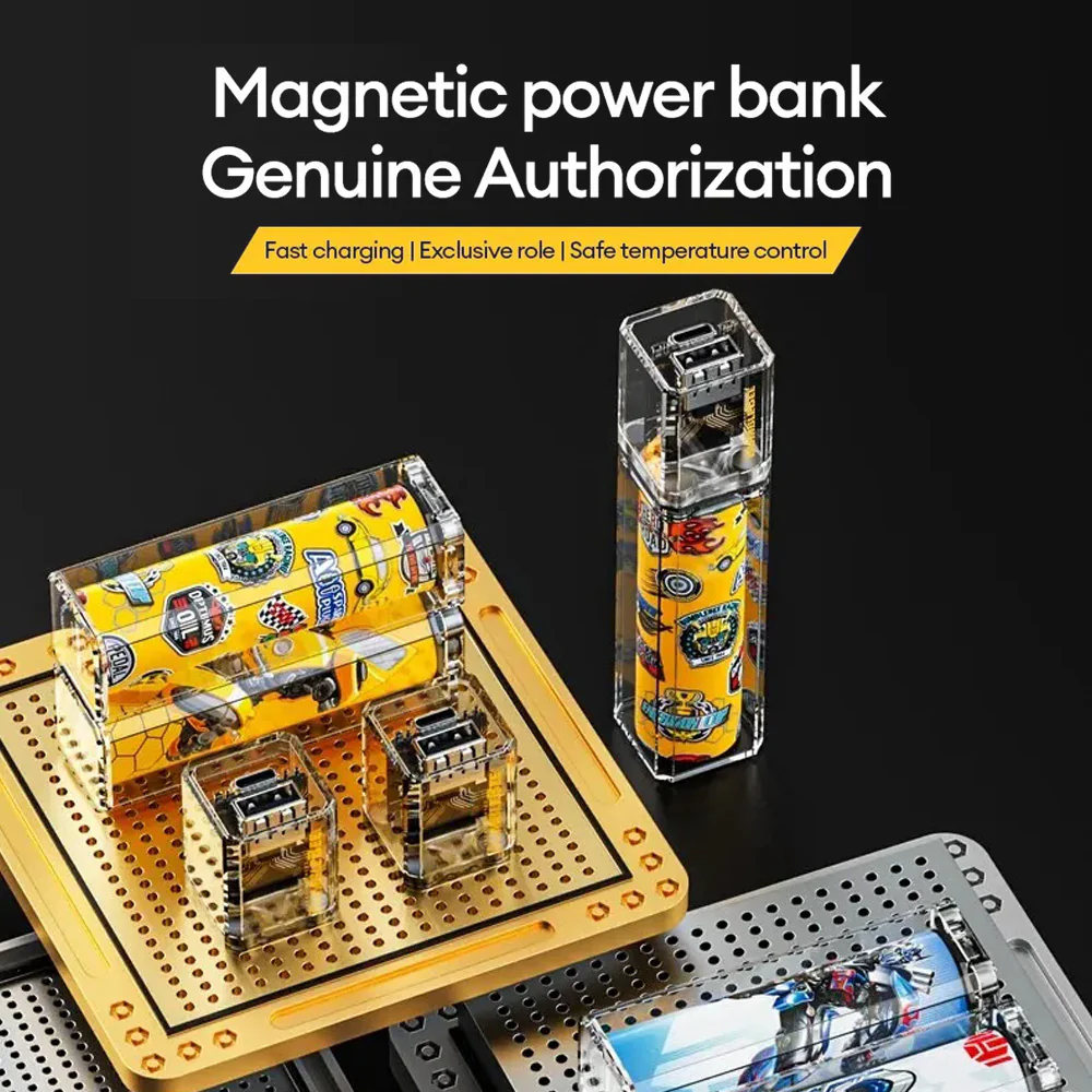 Transformers Detachable Battery Magnetic Power Bank 5000mAh 20W - Yellow - Image 2