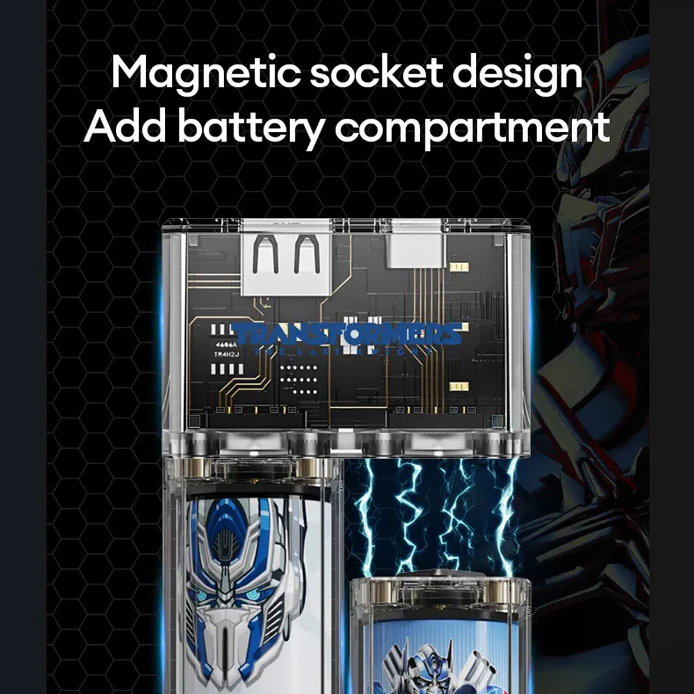 Transformers Detachable Battery Magnetic Power Bank 5000mAh - Blue - Image 4