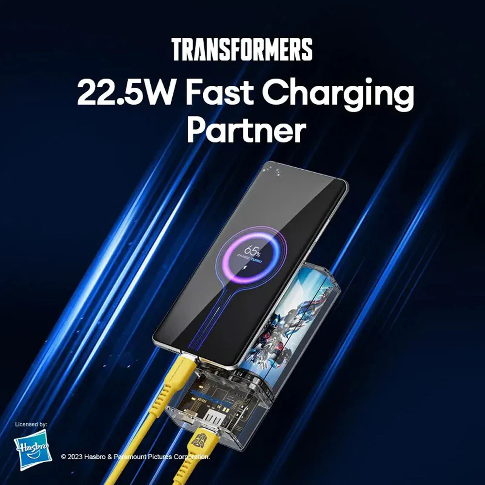 Transformers Detachable Battery Magnetic Power Bank 5000mAh - Blue - Image 5