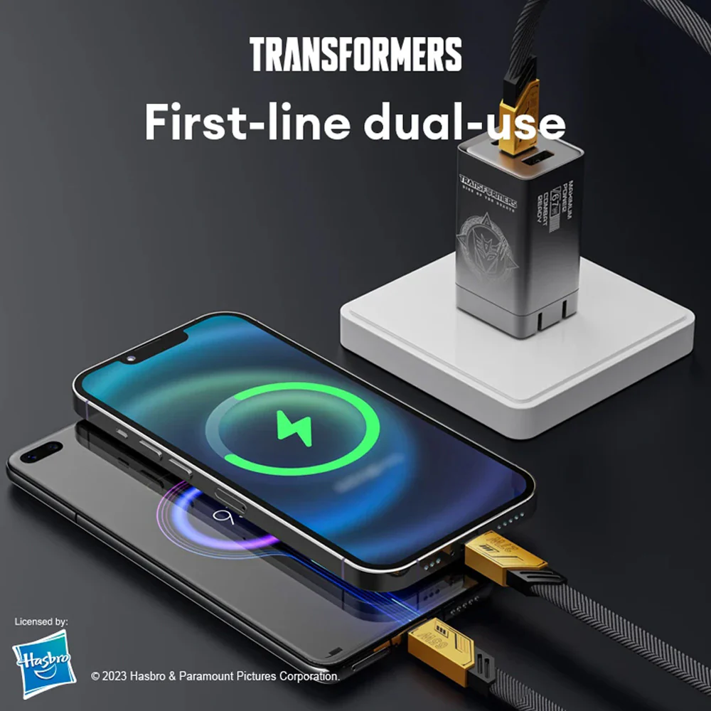 Transformers PD 2-in-1 Magnetic Charging Cable - Blue - Image 3