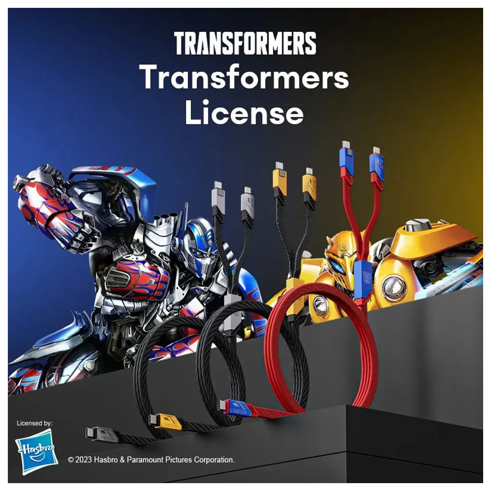 Transformers PD 2-in-1 Magnetic Charging Cable - Yellow - Image 2