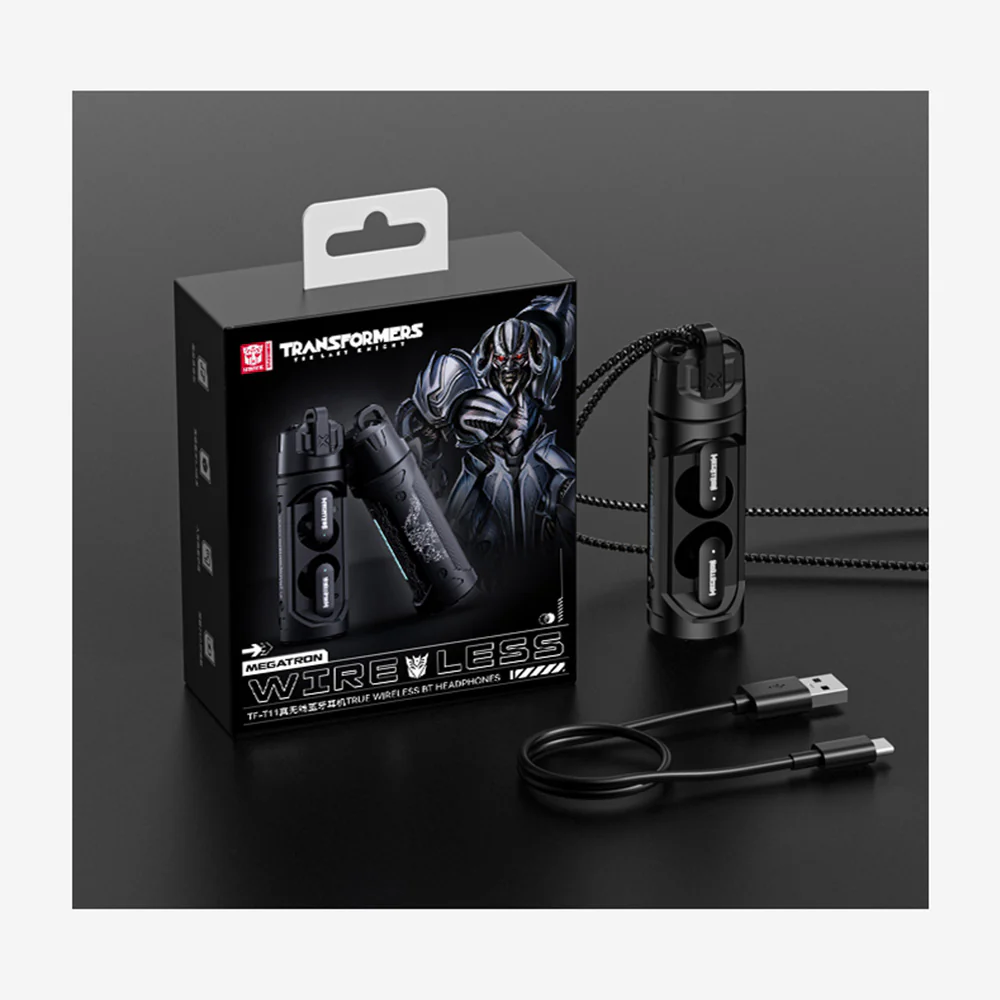 Transformers TF-T11 Low Latency Sports Earbuds - Black - Image 2