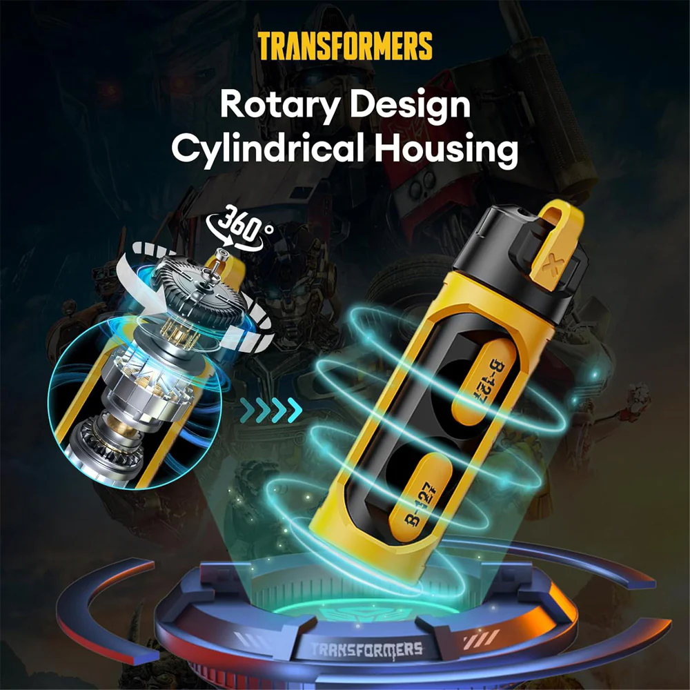 Transformers TF-T11 Low Latency Sports Earbuds - Yellow - Image 5