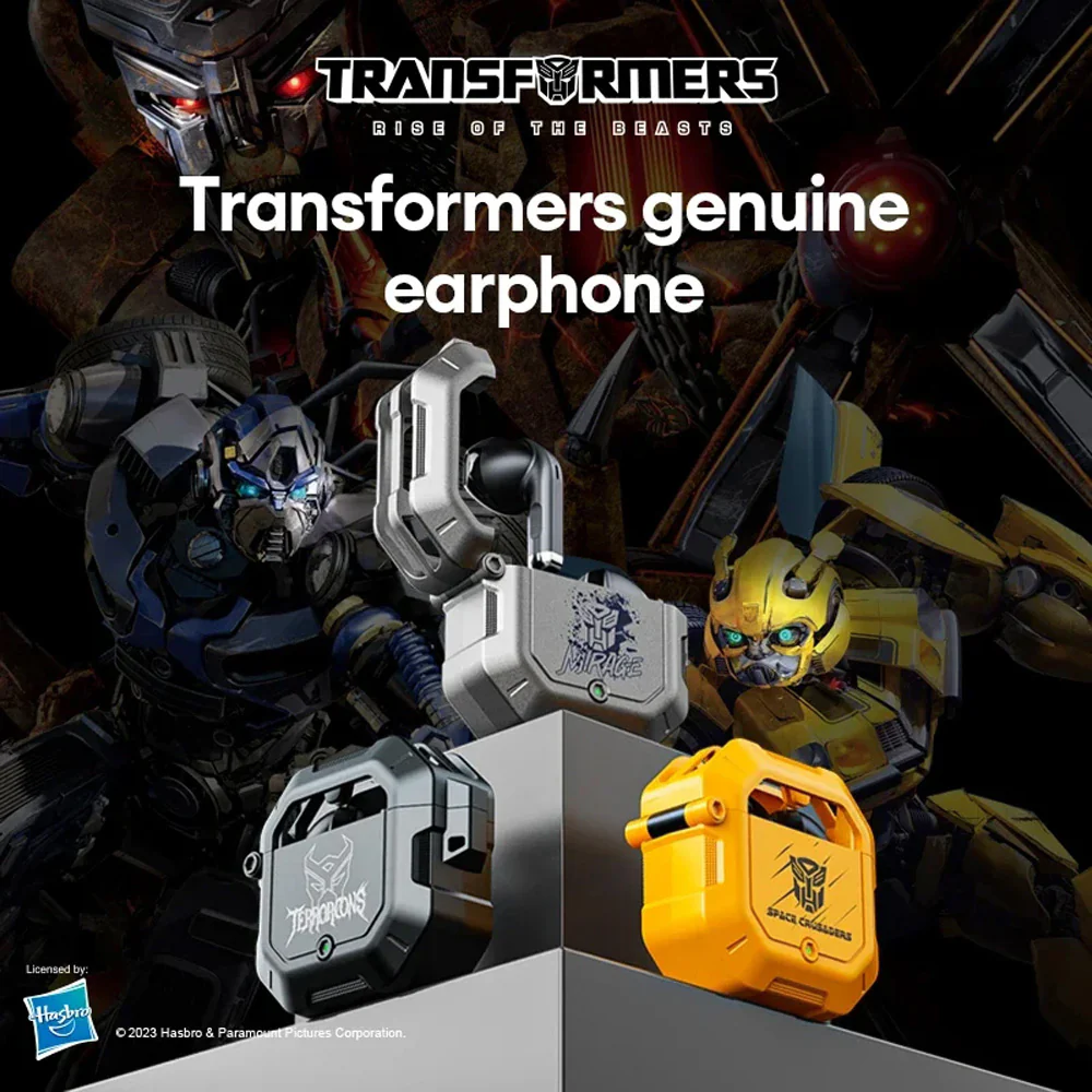 Transformers TF-T12 Low Latency Sports Earbuds - Yellow - Image 3