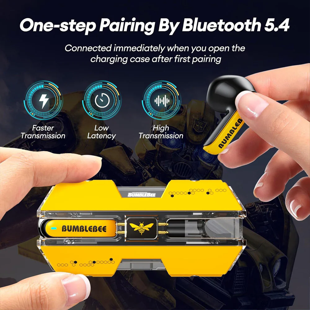 Transformers True Wireless Bluetooth Earbuds T01 - Blue - Image 3
