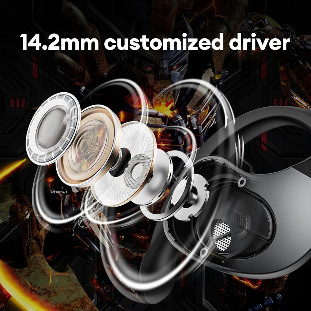 Transformers True Wireless Bluetooth Earbuds T07 - Yellow - Image 4