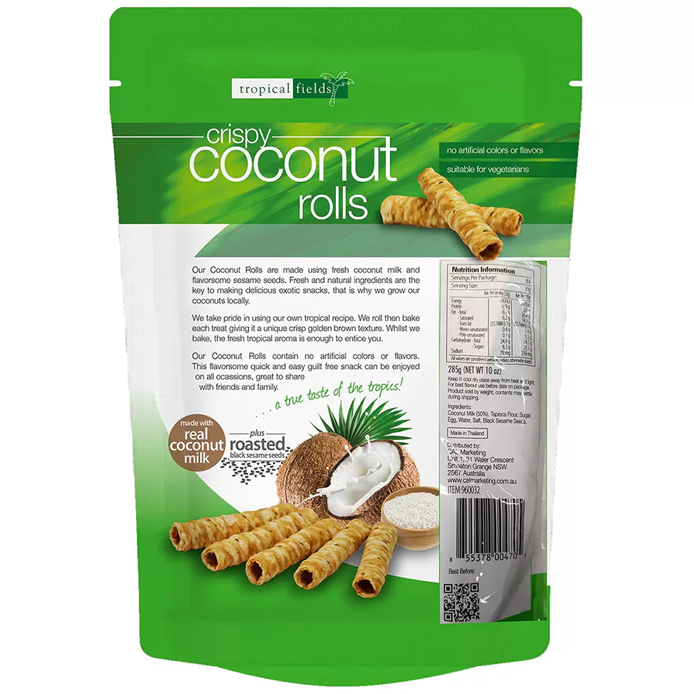 Tropical Fields Crispy Coconut Rolls - 285g - Image 4
