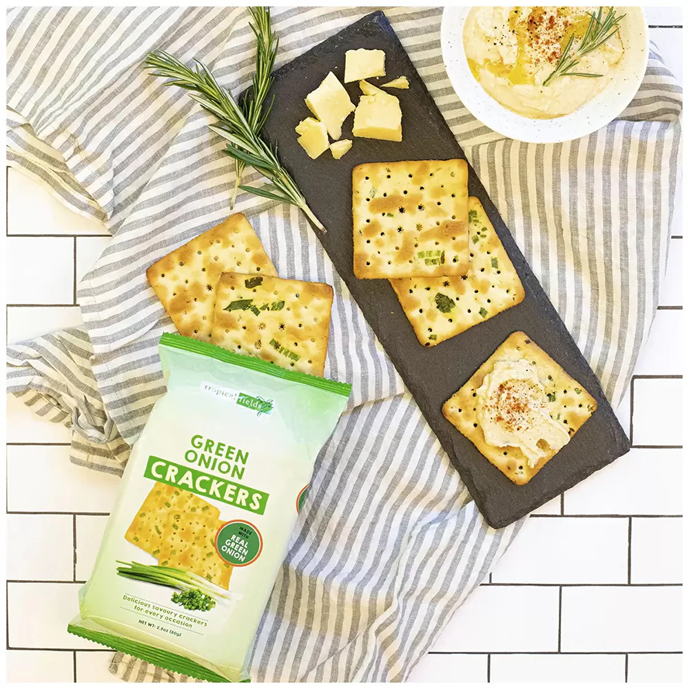 Tropical Fields Green Onion Crackers - 80g - Image 3